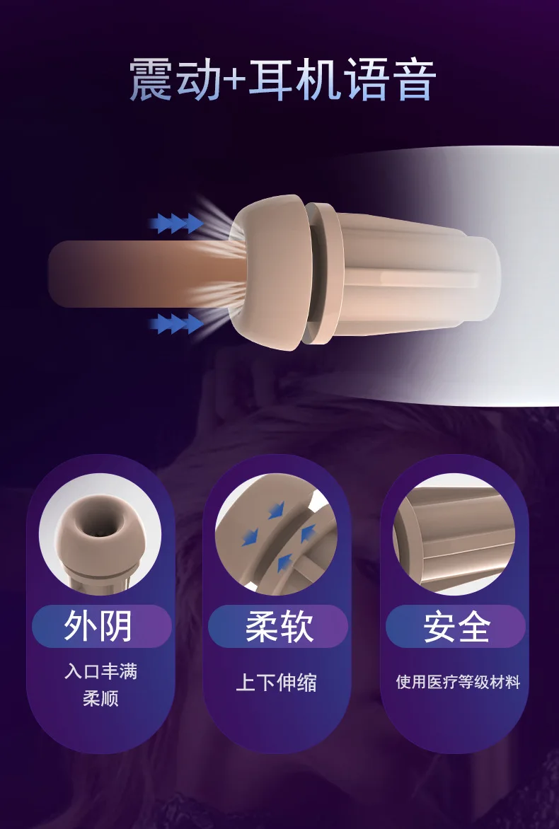 Мужская искусственная Реалистичная присоска вытягивающийся дизайн