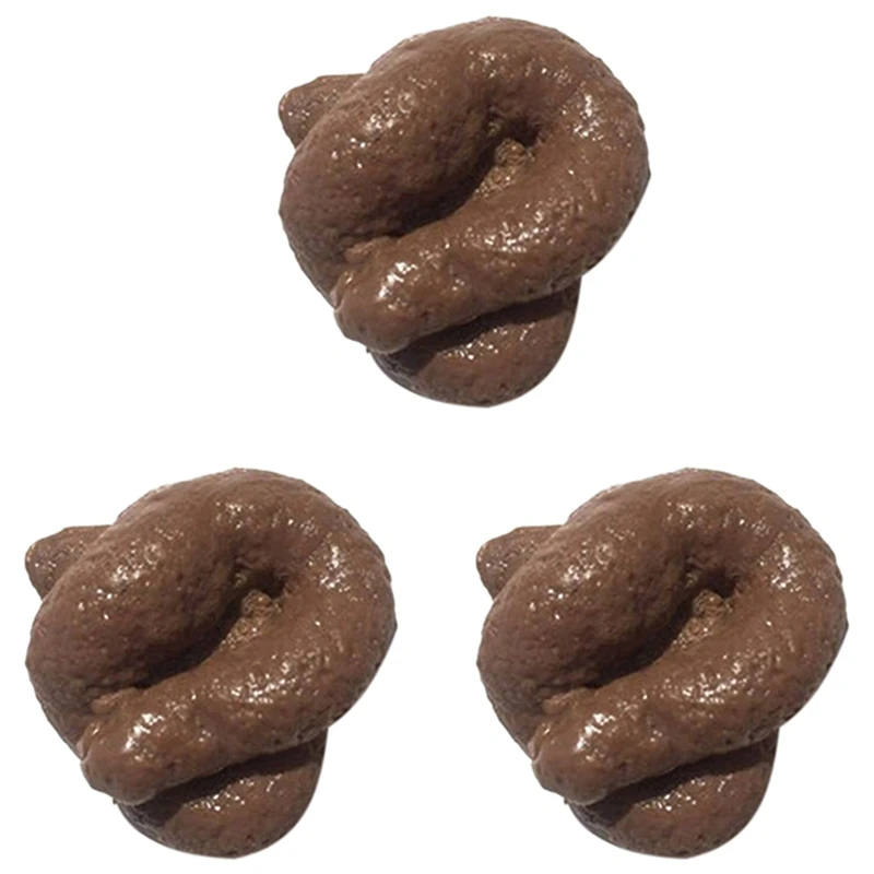 

3X Simulation Poop Toy Realistic And Funny Poop Toy Fake Poop Prank Gift Soft Poop Toy