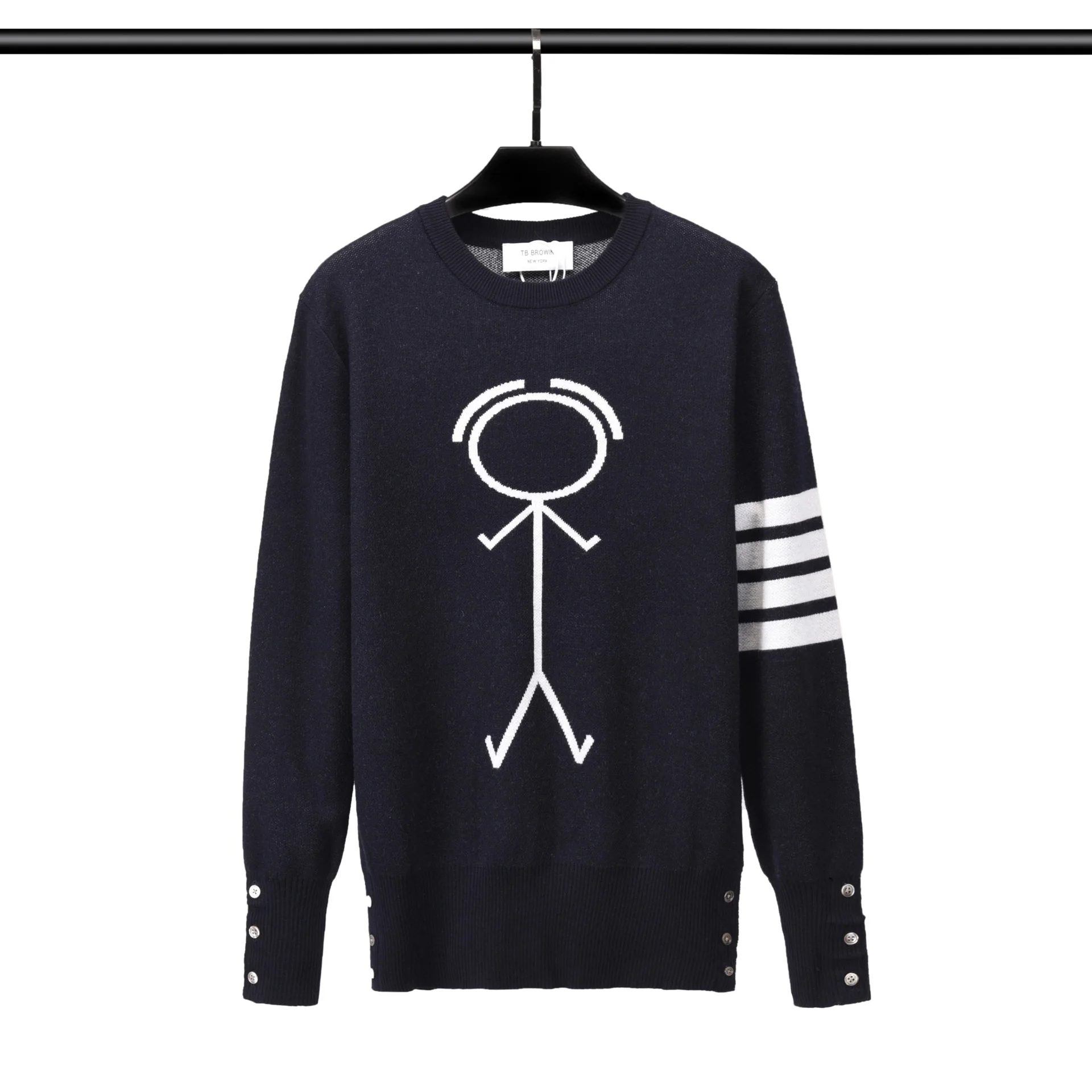 

2023 Men Pullover Wool Sweater O-Neck Casual Knitted Small Cartoon Men Top Long Sleeve Sweatshirt Korean Design High Quality
