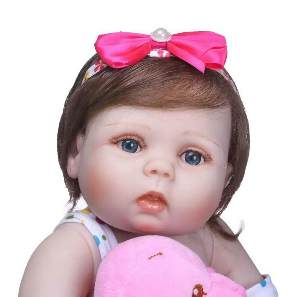 

22 Inch Rebirth Full Body Vinyl Silicone Girl Lifelike Real L5u3
