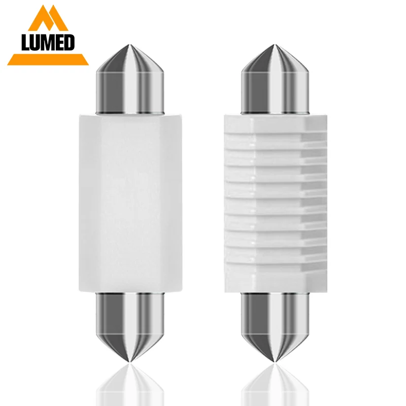 100x C5W светодиодная лампа для автомобиля Luces 2 3030 для интерьера, боковой фестунки, купола и чтения, DC 12-24V, IC керамики включен.