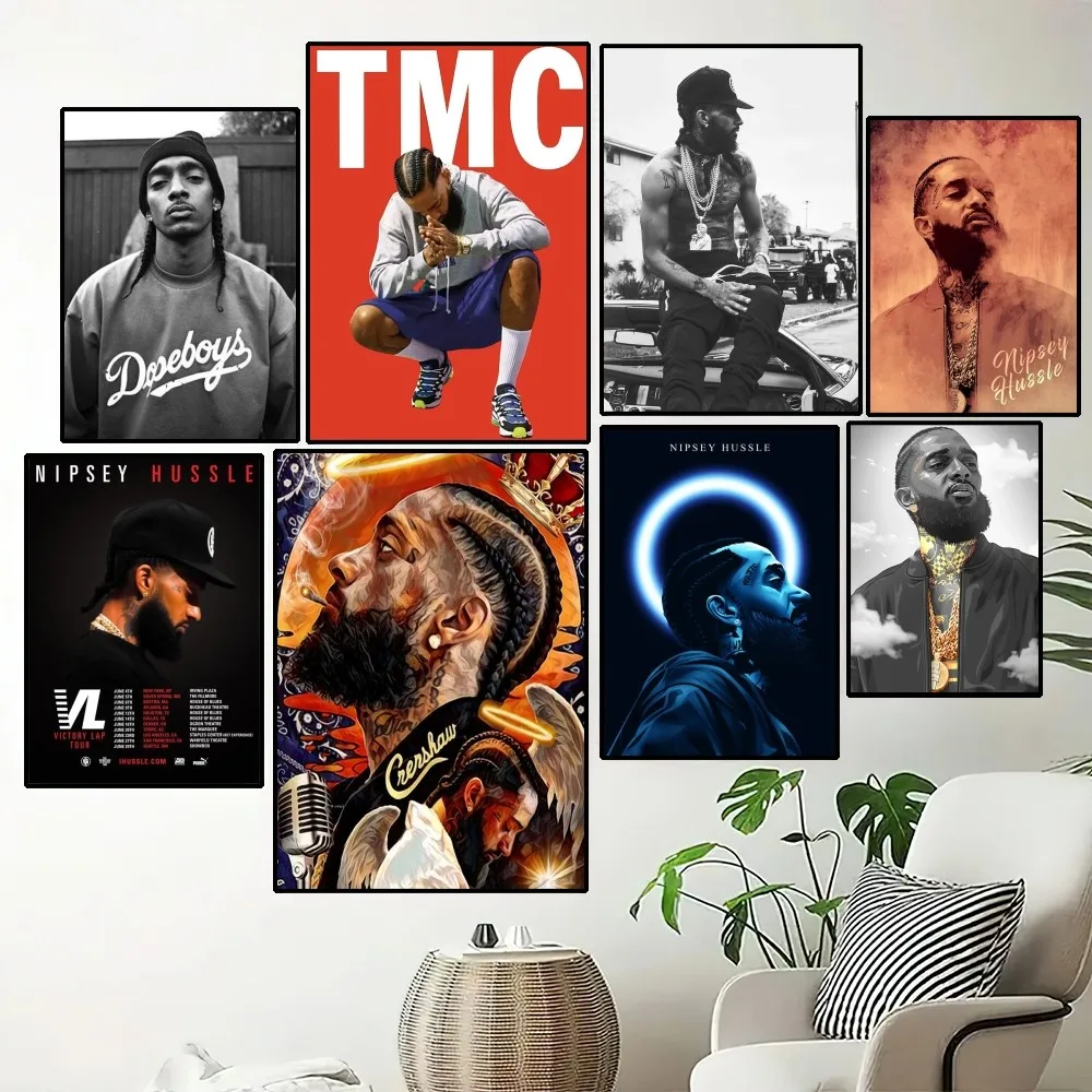 Настенный плакат Rapper N-Nipsey Hussle картины для гостиной декоративная наклейка