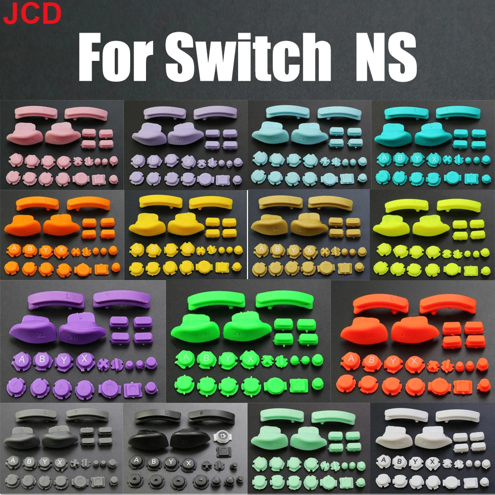 

JCD 1Set Replacement ABXY Direction Keys SR SL L R ZR ZL Trigger Full Set Buttons For Switch NS NX Joy-Con
