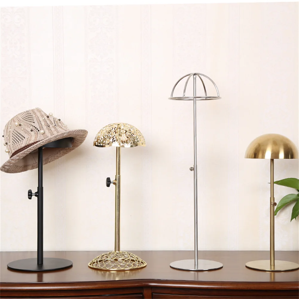 Fashion 4style Metal Home Wig Clothing Store Head Mannequin Female Iron Art Hat Rack Can Be Adjusted Cloth Display C048