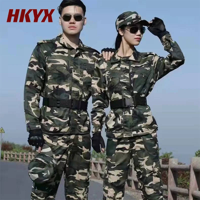 Купи Men's Women's Outdoor Camouflage Training Suit Thin Outdoor Hunting Suit Multifunctional Wear-resistant Combat Suit за 1,228 рублей в магазине AliExpress