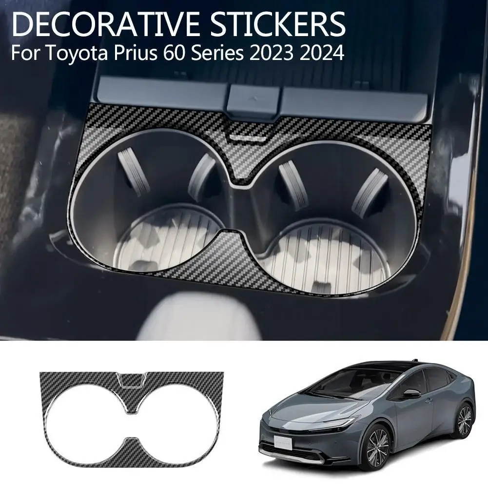 

For Prius 60 Series 2023 2024 Abs Black Gear Accessories Cup Frame Interior Cover Cup Water Holder Holder Front Drin G1w3