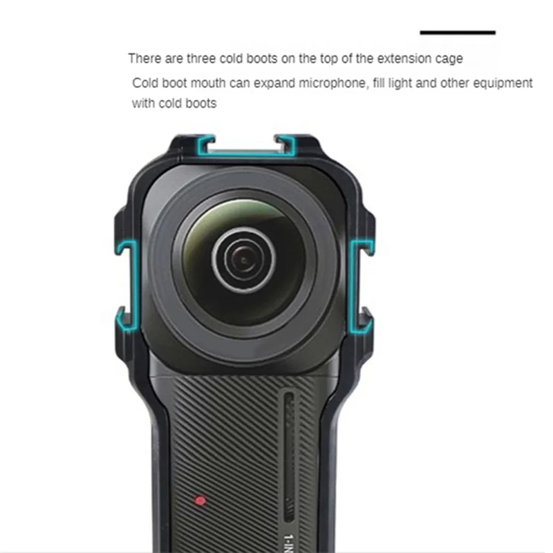 Фото ABFN-для Insta360 One RS 1-дюймовая клетка из алюминиевого сплава с вертикальной рамой, многофункциональная металлическая рама с защитой от падения и столкновений №2