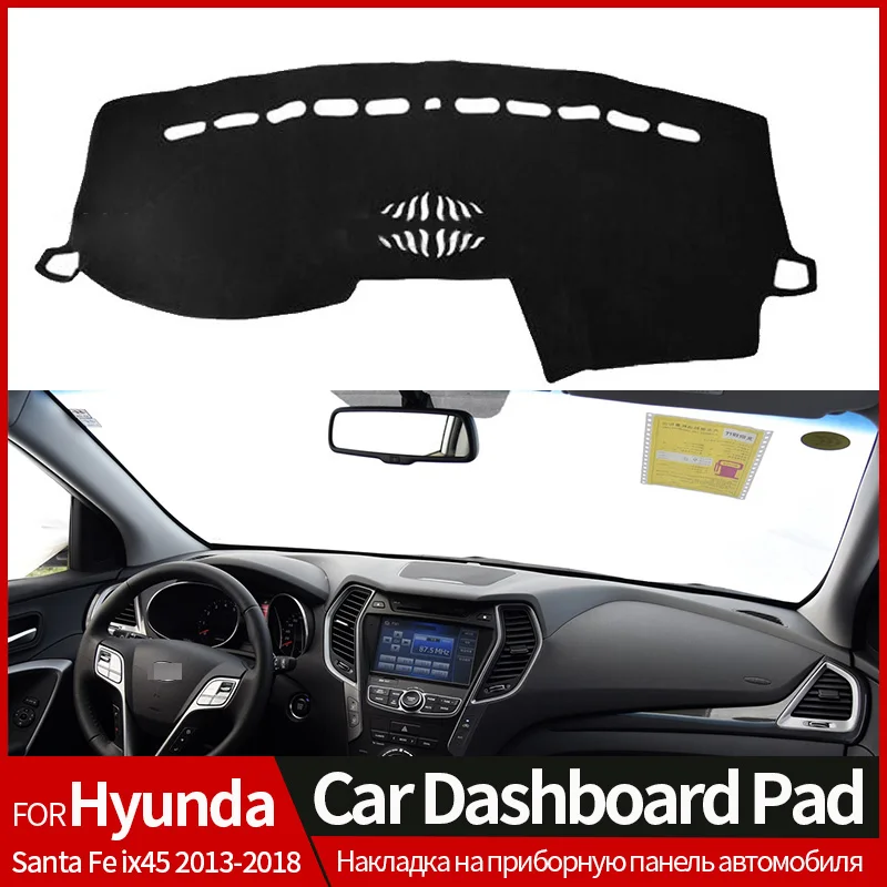 

Interior Accessories Anti-Slip Mat Sunshade Dashmat Carpet LHD CAR Dashboard Pad For Hyundai Santa Fe ix45 2013 To 2018 Yeas