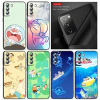 japanese cute cartoon doraemon phone case for samsung s22 s21 s20 ultra fe s10 s9 s8 plus 4g 5g s10 edge silicone tpu cover