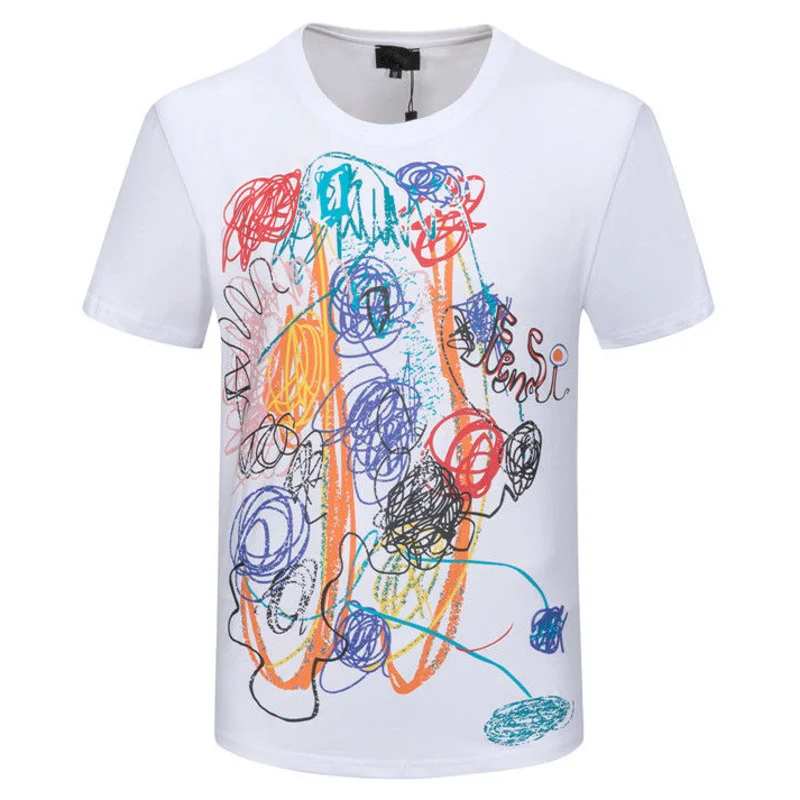 

Quality Top Summer Graffiti Print Brand Men Short-sleeved T-shirt Social Club Outfits Tee Shirt Men Summer O-Neck Tshirt For Men