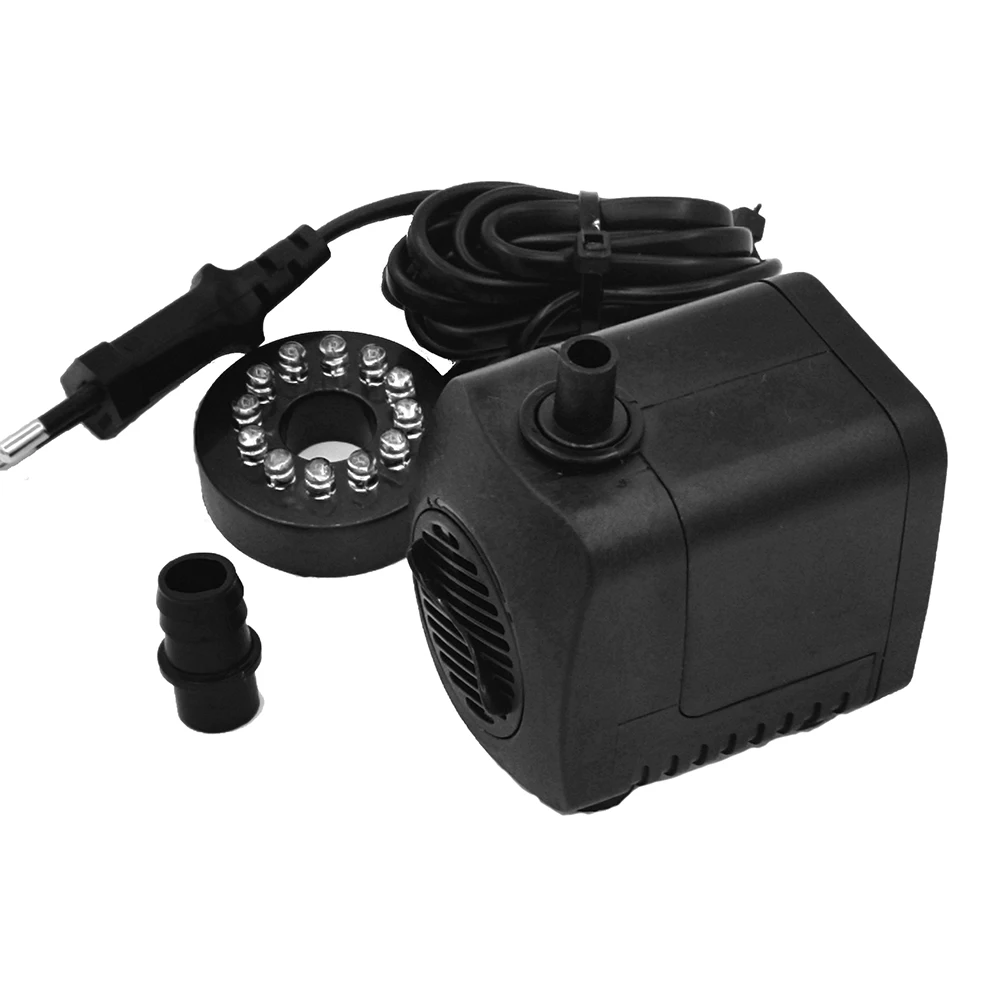 

15W 12LED Hydroponic Water Pump Submersible Aquarium waterproof for Fish Tank Garden pond fountain Indoor Outdoor colorful