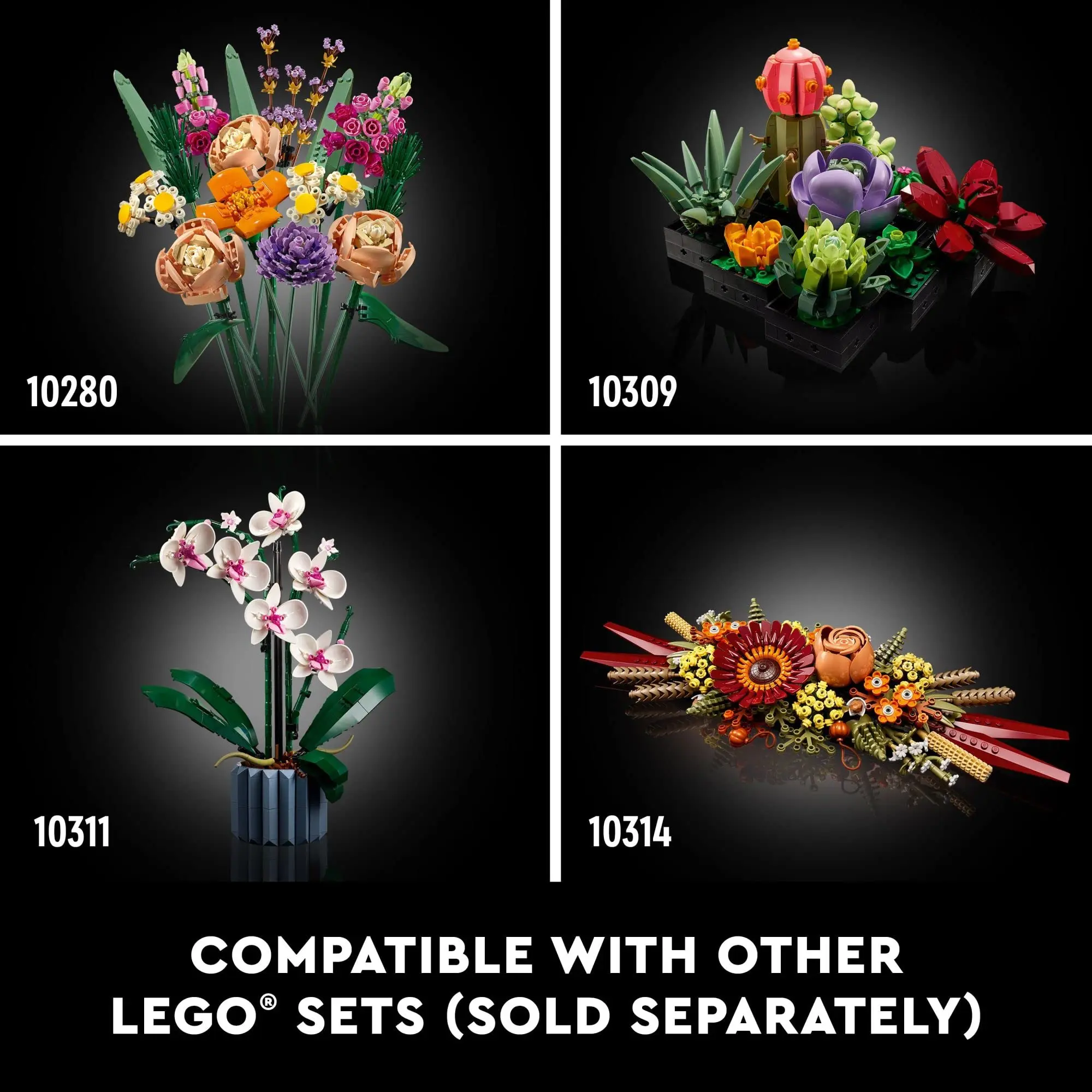 コレクション Flowers&yu Конструктор Букет цветов - купить аналог LEGO 10280 в интернет