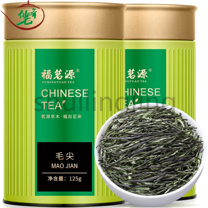 

New Super Quality Mingqian Green Tea Leaf Maojian Natural Organic Gift Box Canned Gift 125g/can