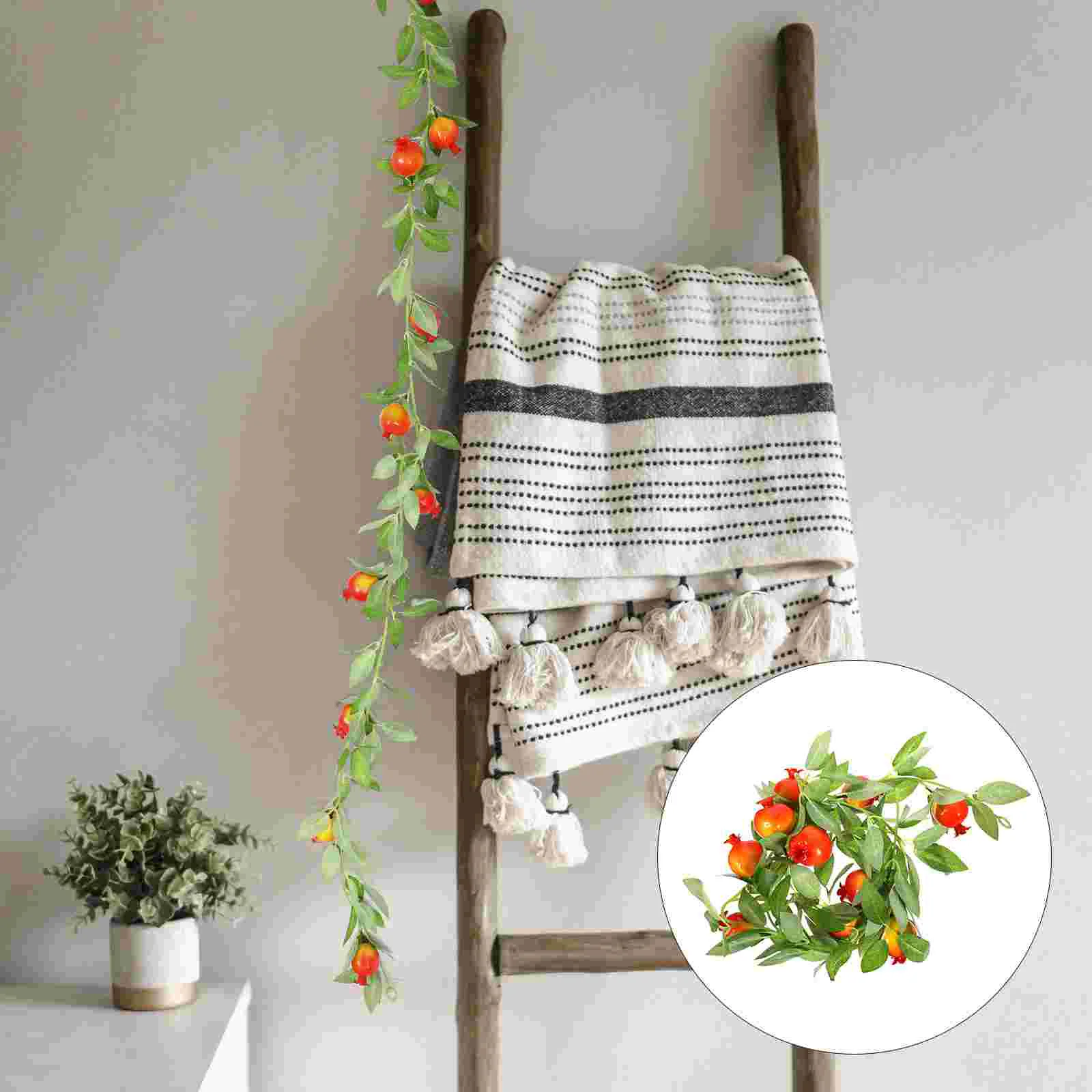 

Simulated Pomegranate Rattan Artificial Hanging Decor DIY Vine Home Decorations