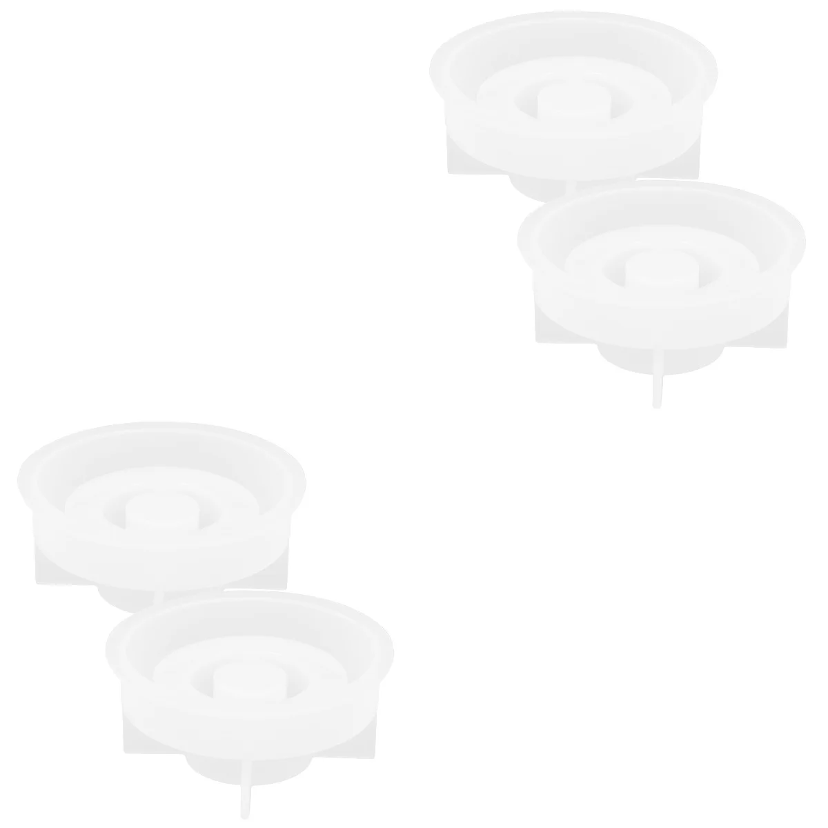 

4 Pcs Round Holder Molds Tabletop Candlestick Molds Decorative Candlestick DIY Molds