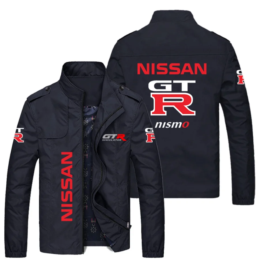 

2022 NEW Spring Autumn Men NISSAN LOGO jackets Popular Printed casual fashion loose biker jacket Men street baseball uniform