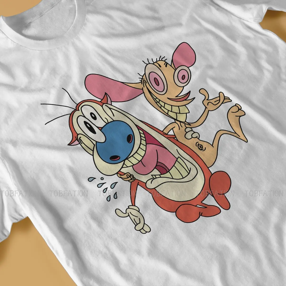Футболка Ren and Stimpy винтажная Альтернативная Мужская одежда топы большая