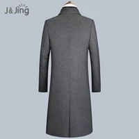 winter new wool coat mens trench business casual slim fit long mens overcoat wool blends coats m 4xl dropshipping