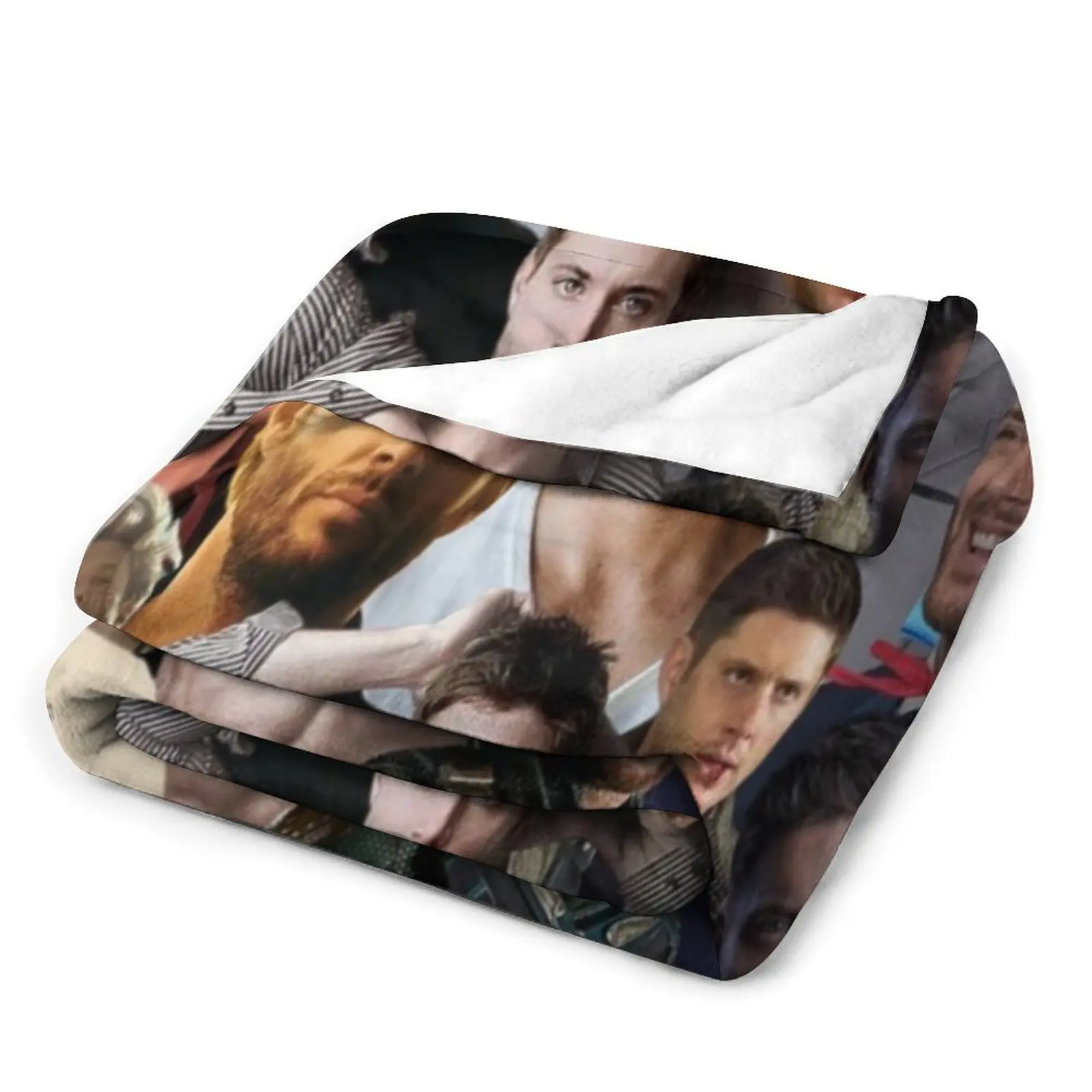 Декоративное мягкое одеяло jensen ackles с коллажем для фото