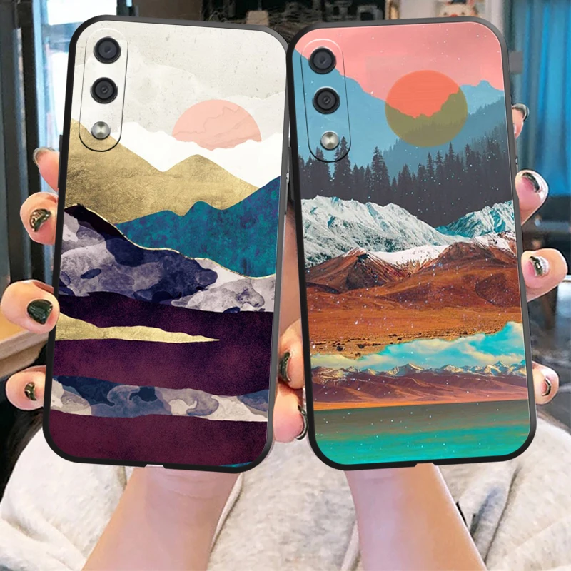 

Hand Painted Phone Case For Samsung Galaxy M11 M12 M10 M20 M22 M30 M32 M51 Soft Silicone Cover Funda Carcasa Black Back