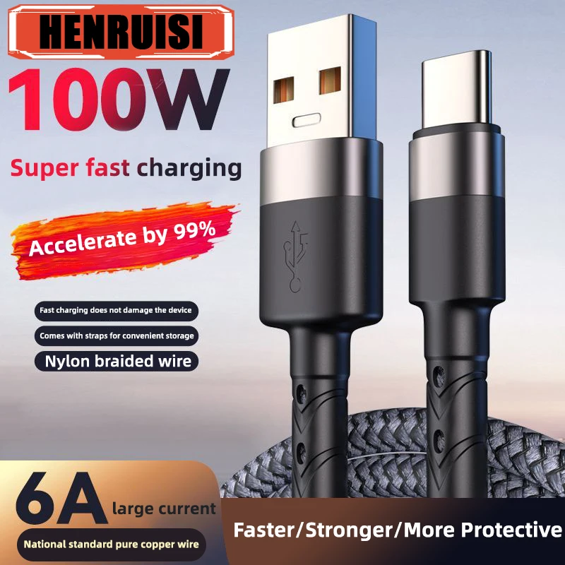 Сверхбыстрый зарядный кабель 2 в 1 100 Вт Тип C USB PD для iPhone 15 Pro Max Huawei Xiaomi Samsung S24