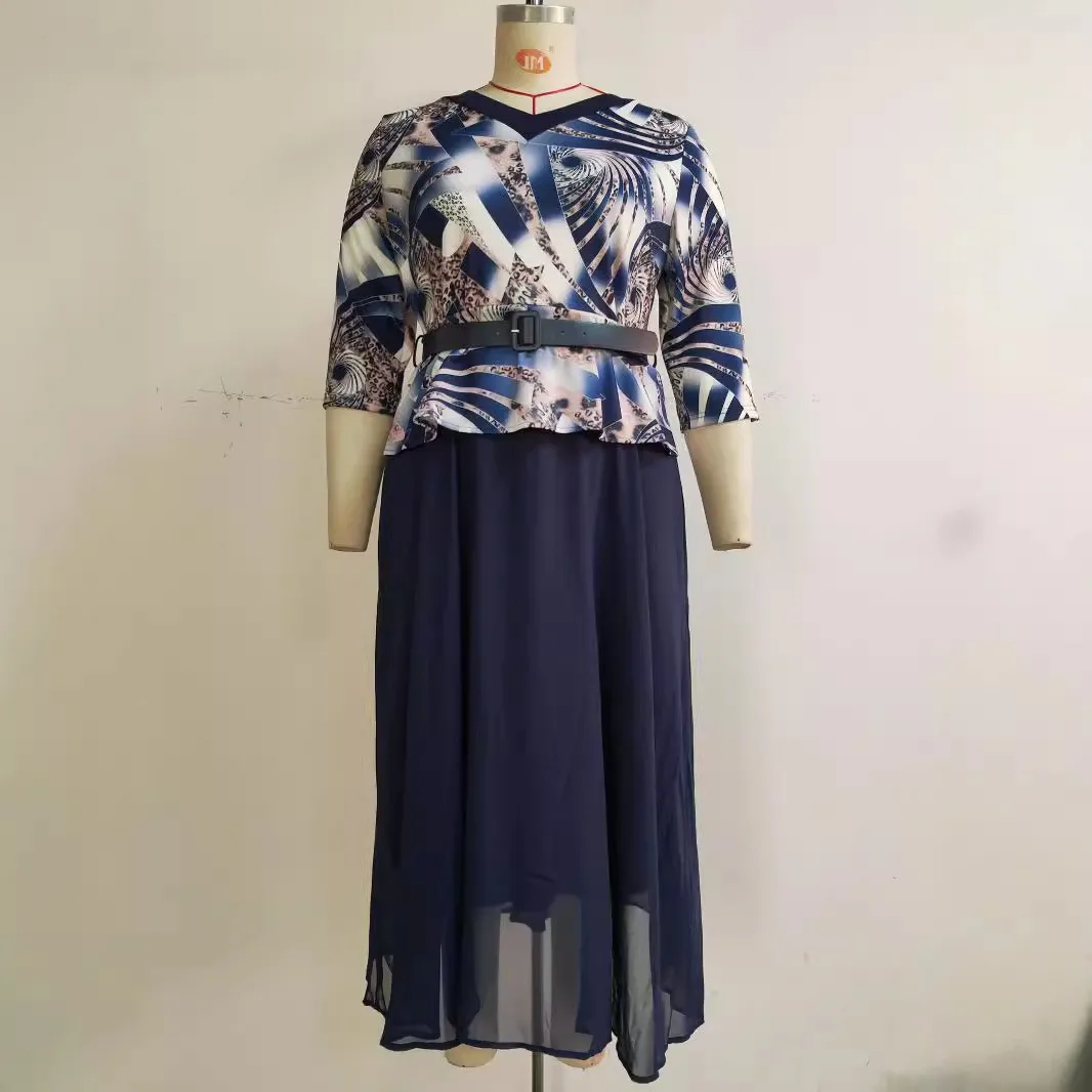 Африканские платья для женщин элегантное лоскутное платье макси с принтом