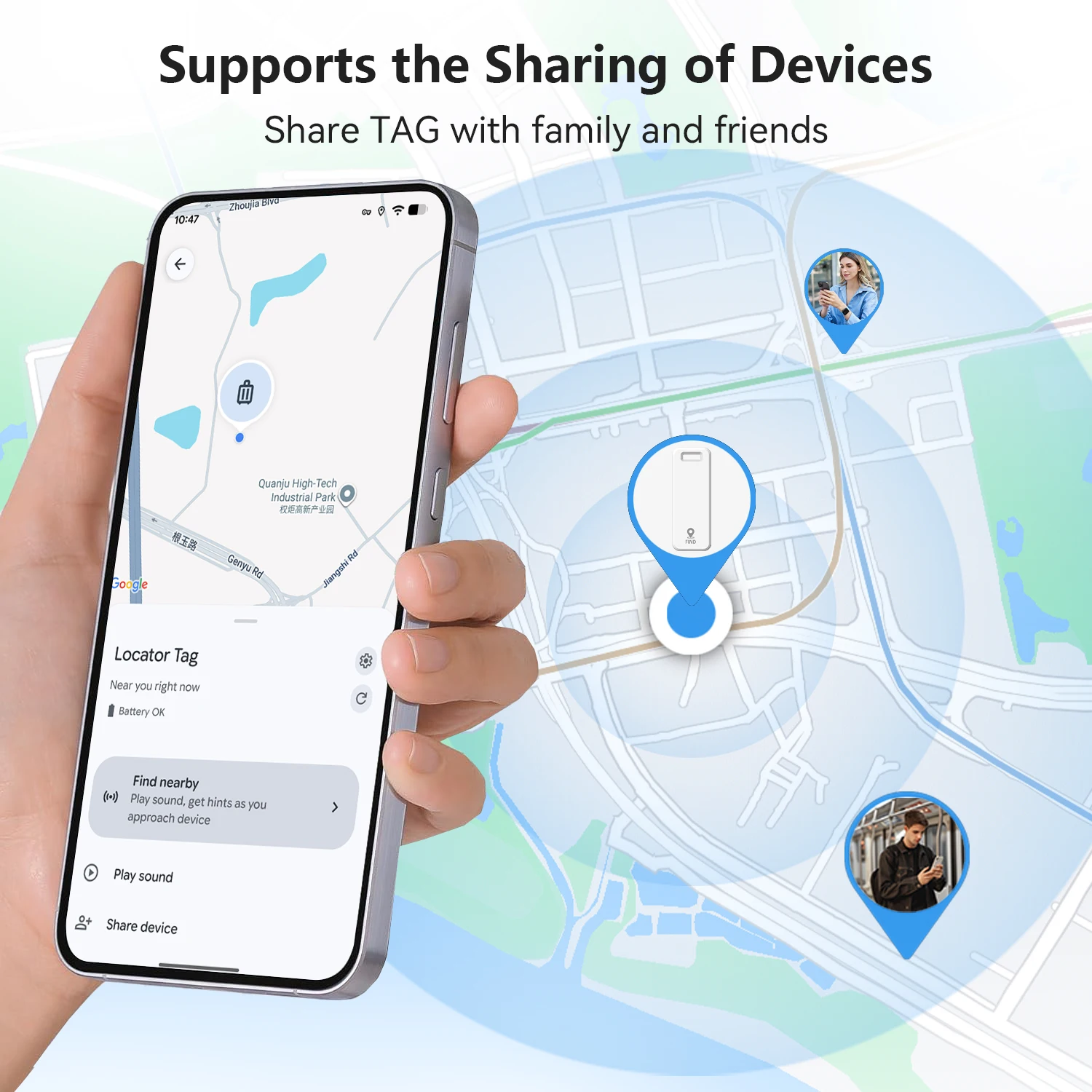 Новый GPS-трекер CD Airtag для отслеживания домашних животных и багажа, совместимый с iOS, Android и Google FindMy, устройство защиты от потерь, умный брелок для отслеживания (art.: 3920d9f04efbb) - 3920d9f04efbb