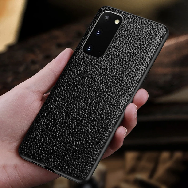 Phone Case For Samsung S20 Ultra S10 S10e S9 S8 S7 Edge Note 8 9 10 20 Plus A10 A20 A30 A40 A50 A70 A51 A71 Litchi Texture Cover