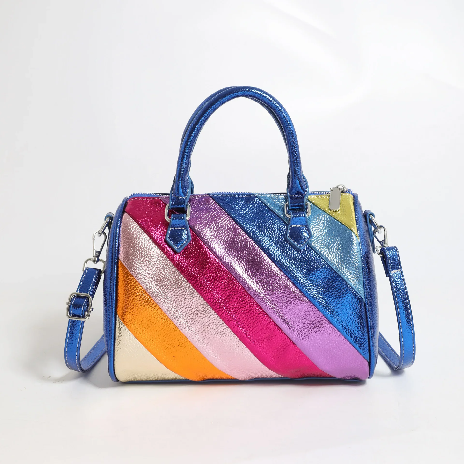 Полосатая сумка-тоут в форме бочонка для женщин сумка через плечо новинка 2025