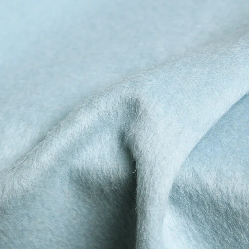 Длинная шерстяная ткань Redraspberry небесно-голубого цвета альпака женская зимняя