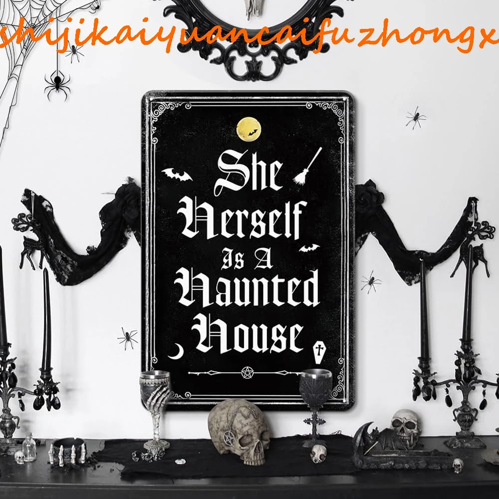 Металлическая вывеска &quotВедьма&quot для дома