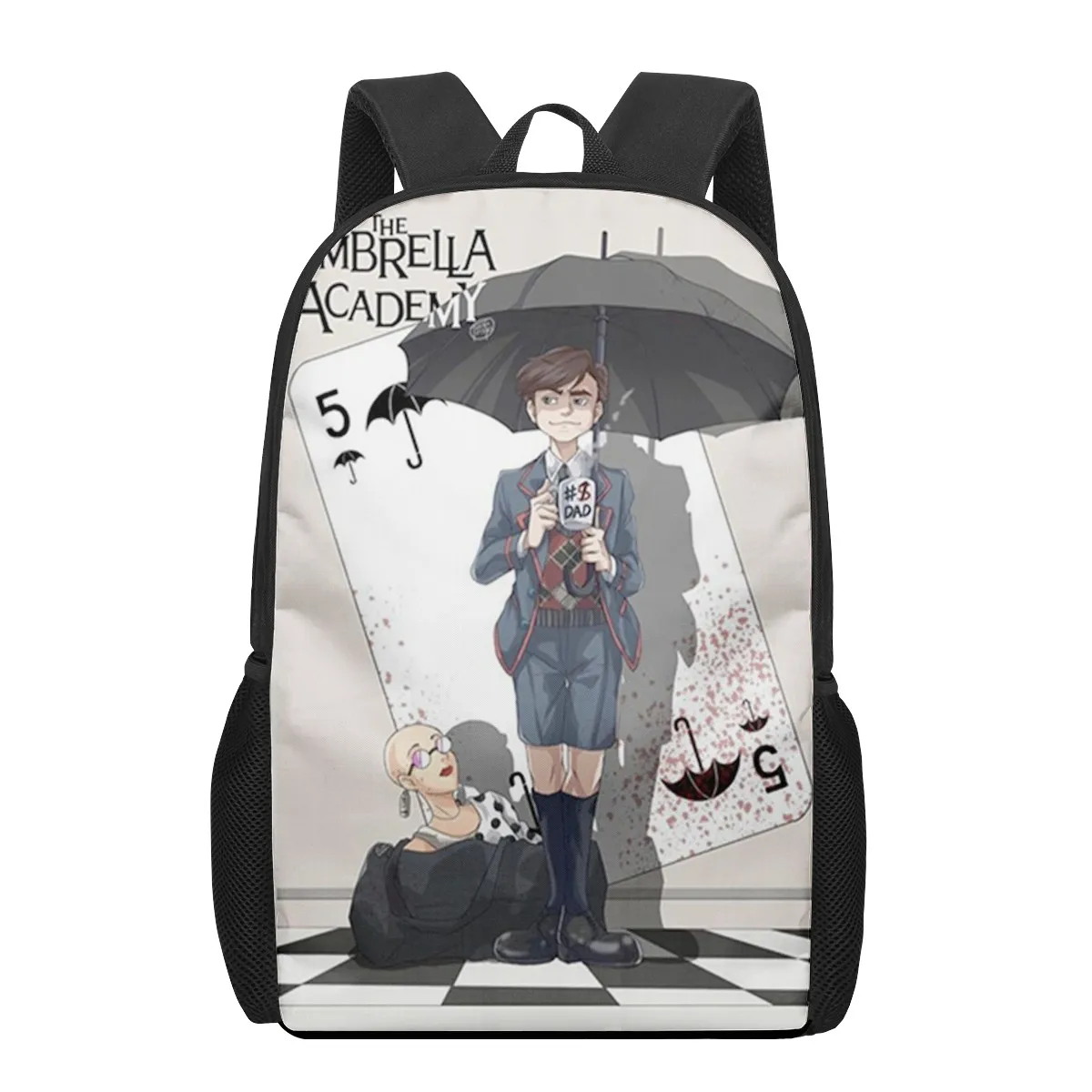 The Umbrella Academy 5 Print Student Book Bags for Kids Boys Girls Backpack Children School Bag Mochilas 16inch Bookbags Satchel