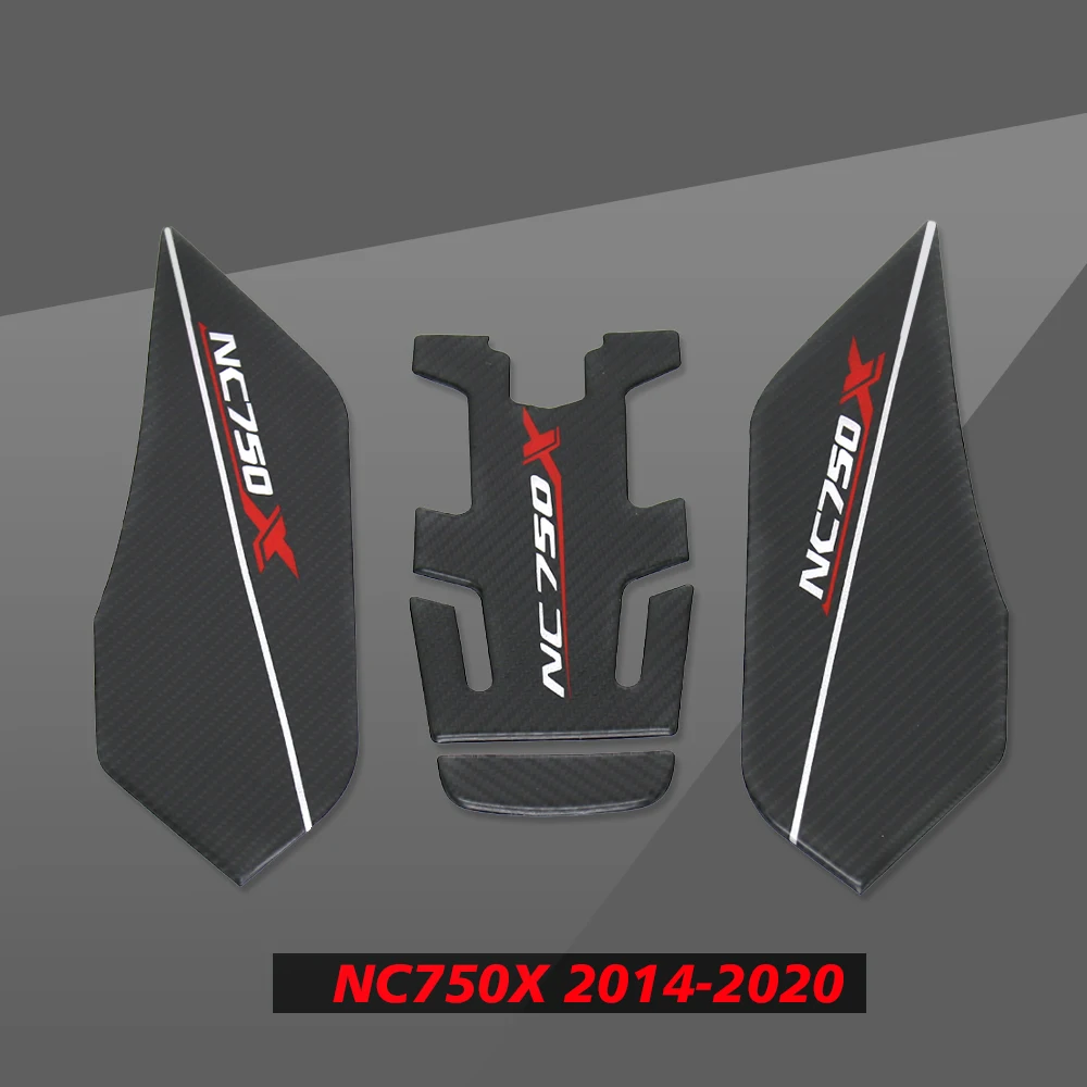 

Наклейка NC750X 2024 на бак мотоцикла, текстура из углеродного волокна, подходит для HONDA NC750 X NC750S NC700 2014-2023, наклейка с рыбьими костяшками
