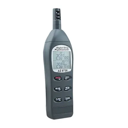 

AZ8726 Digital Sling Psychrometer Dew Point Meter With Calibration Salt Shaker