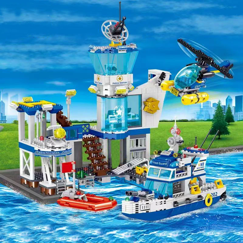 Конструктор полицейский участок уличный вид креативный эксперт Полицейский