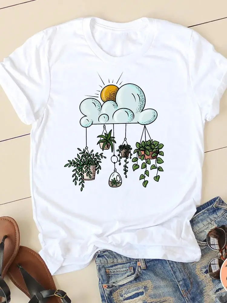 

Футболка женская с коротким рукавом и принтом акварелью