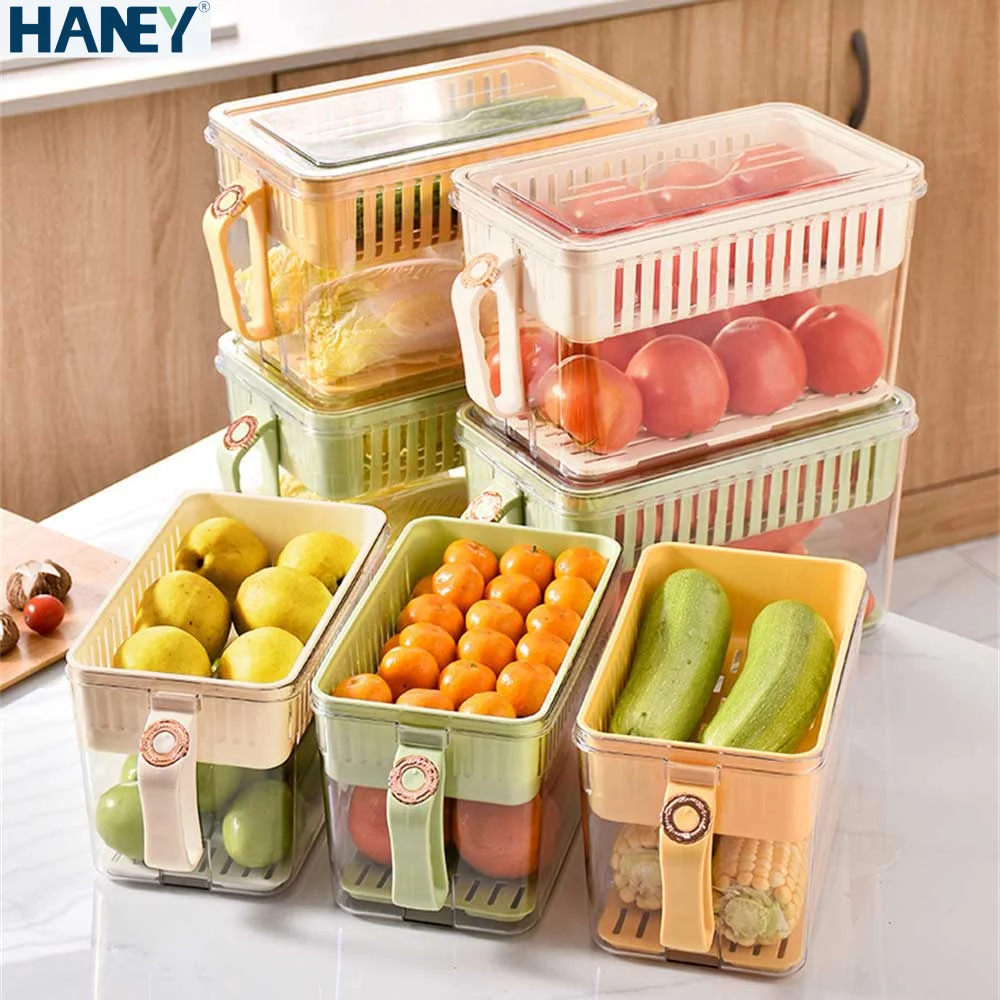 

2023 New Refrigerator Storage Box Food Grade Seal Fresh-keeping Boxes Frozen Special Vegetable Fruit Egg Kitchen Organizer