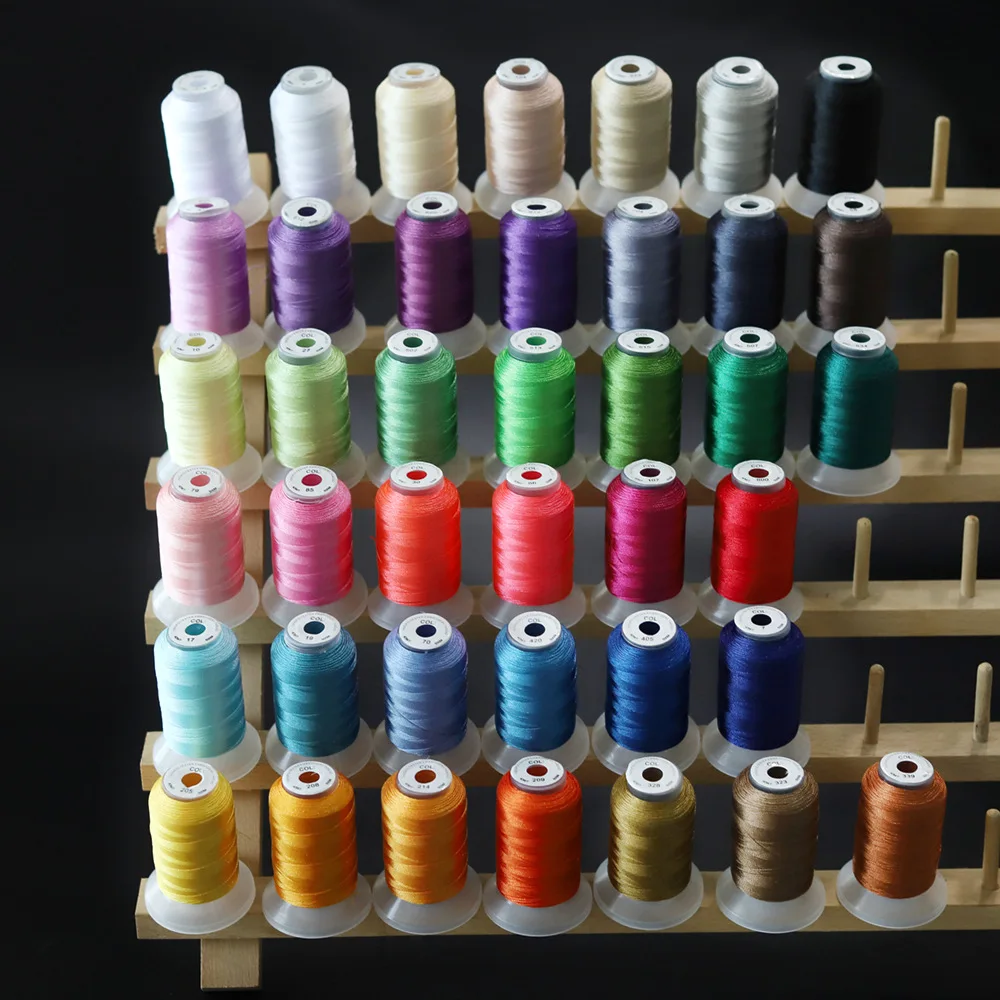 

Embrodierry Thread 40 Colors 120D/2 Polyester Embroidery Thread 500m Set Special Embroidery Thread for Home Computerized