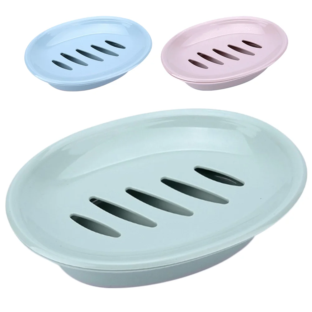 

3Pcs Self-Draining Double Layer Bathroom Soap Dishes For Bathroom Bathroom Soap Dishes Soap Tray Shower Soap Dish