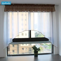 Simple Valance Design arc livingroom Kitchen Voile Window Curtain Tape with Rod-pocket Top Processing