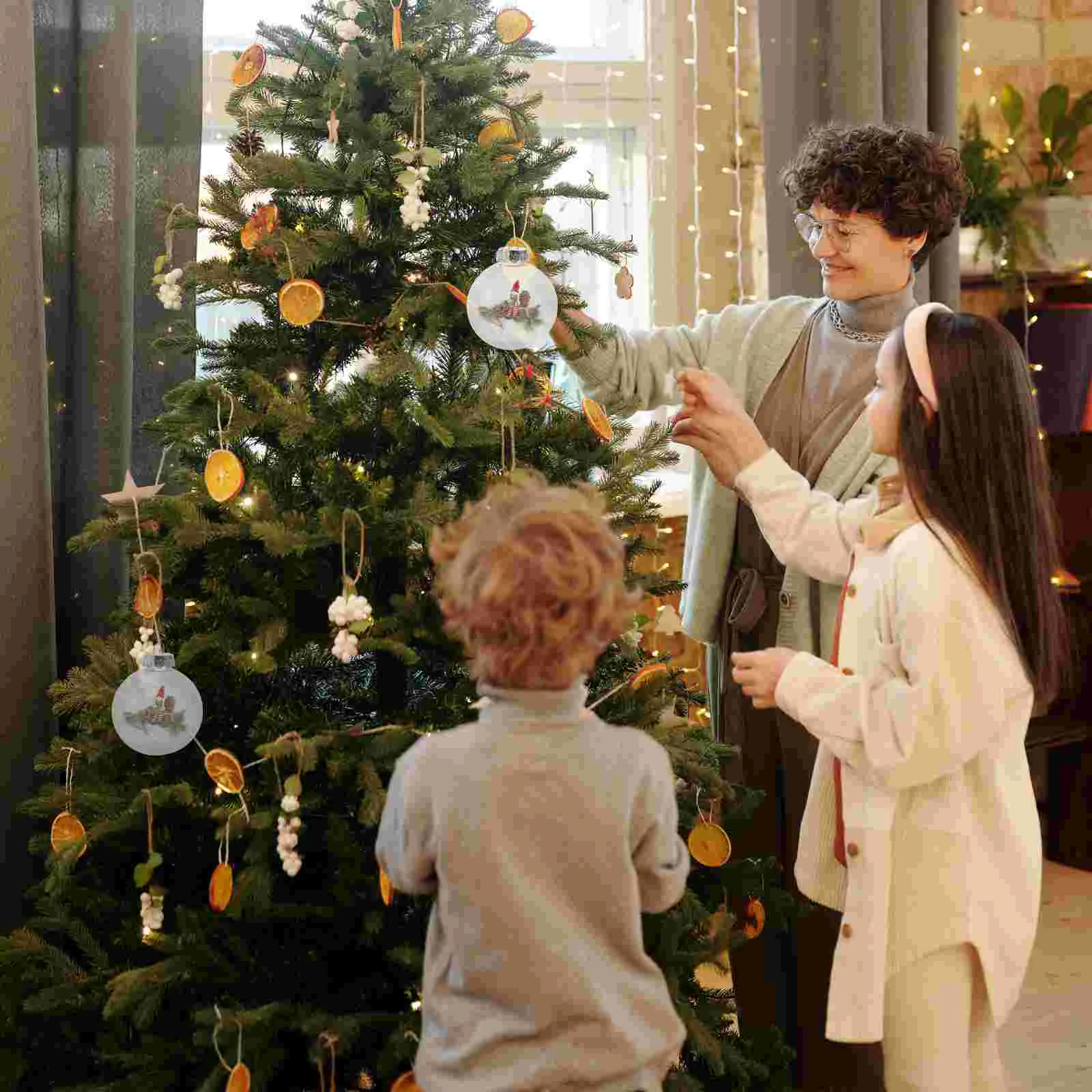

Clear Plastic Baubles Transparent Ball Christmas Trees Ornaments Crafts Fillable Decorations