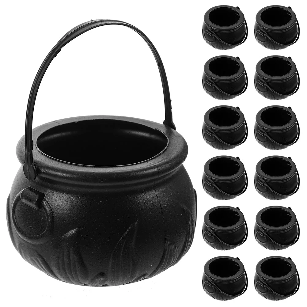 

24pcs Candy Container Halloween Candy Buckets Witch Cauldron Kettles Candy Holder