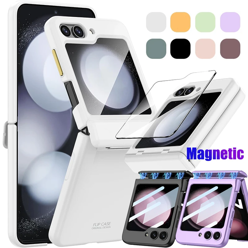 Роскошный защитный чехол для телефона с магнитной петлей Samsung Galaxy Z Flip 5 5G защитная