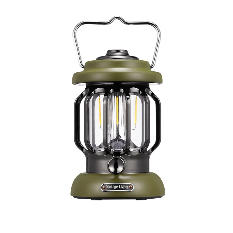 

Retro Lamp Portable Camping Lantern USB Recharge Camping Tent Travel Light Vintage Outdoor Lighting Camping Equipment Flashlight
