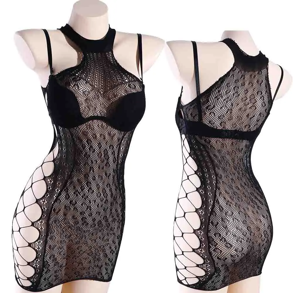 

Женская эротическая Пижама, эластичная прозрачная эротическая одежда, сексуальное ажурное горячее платье