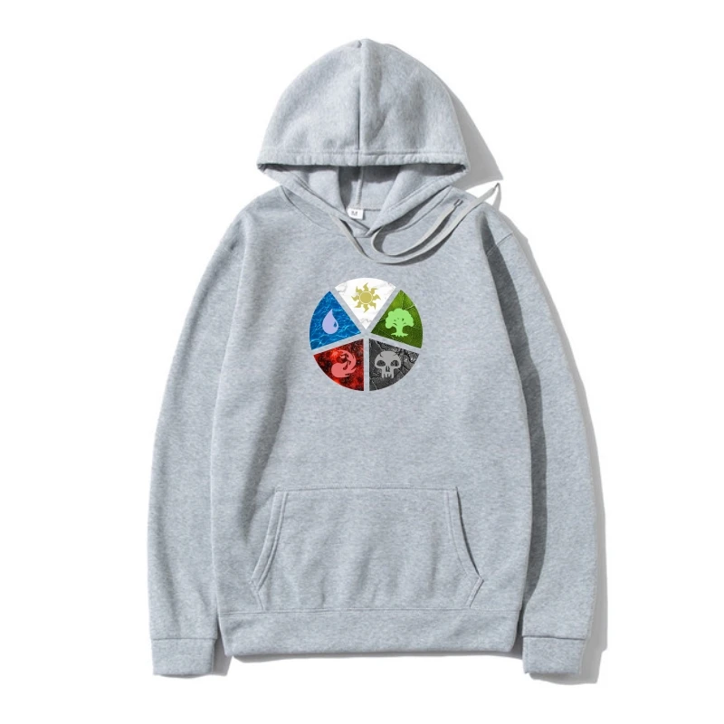 

100% Cotton Warm Custom Printed SweatSweatshir Men Outerwear MTG Wheel of colors - Mtg Women Outerwear