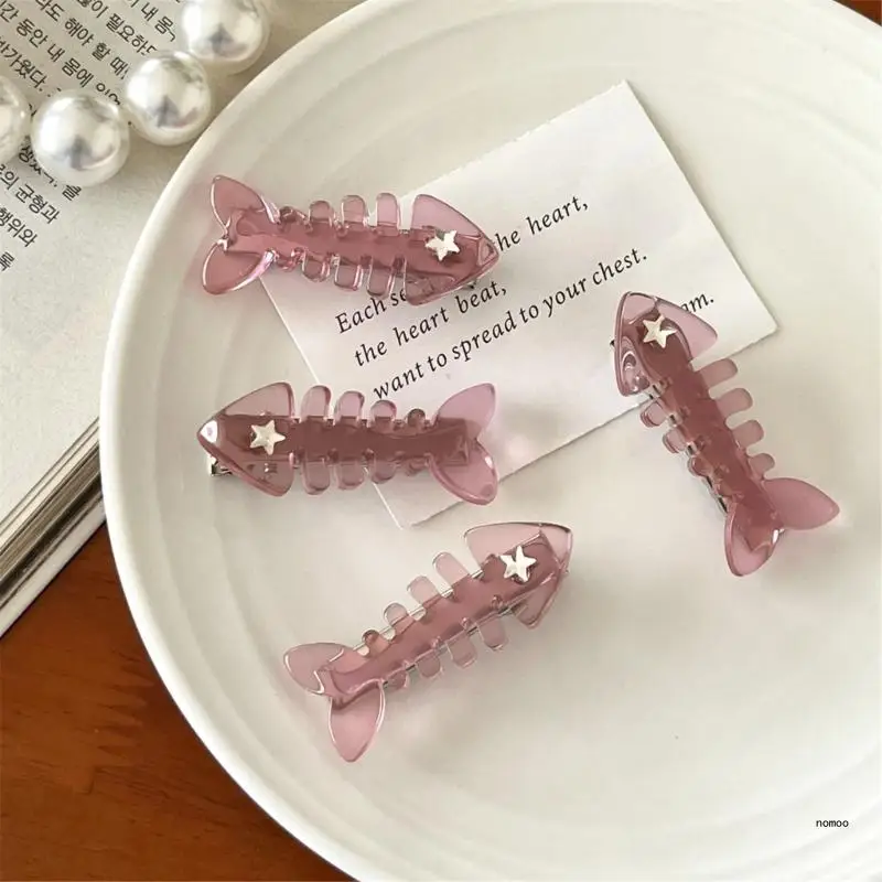 Эстетические заколки для волос Акриловая заколка в стиле рыбки 2000-х годов