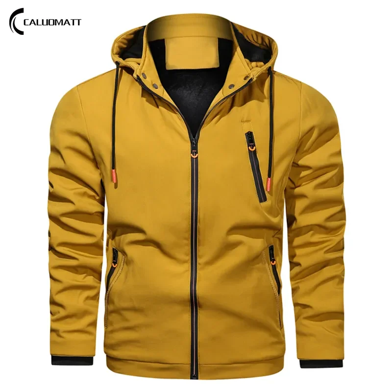 

NEW 2023 New Brand Hooded Jacket Men Zipper Winter Spring Autumn Casual Solid Hoodie Jackets Men's Outwear Slim Fit High Qua