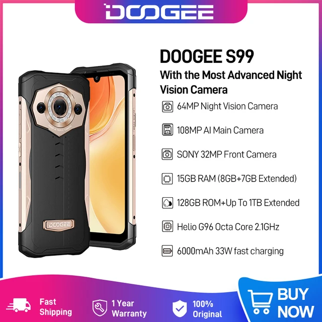 World Premiere DOOGEE S99 Rugged Phone 64MP Night Vision 8GB RAM+7GB RAM Extended + 128GB ROM 108MP Ai Main Camera Phone 1