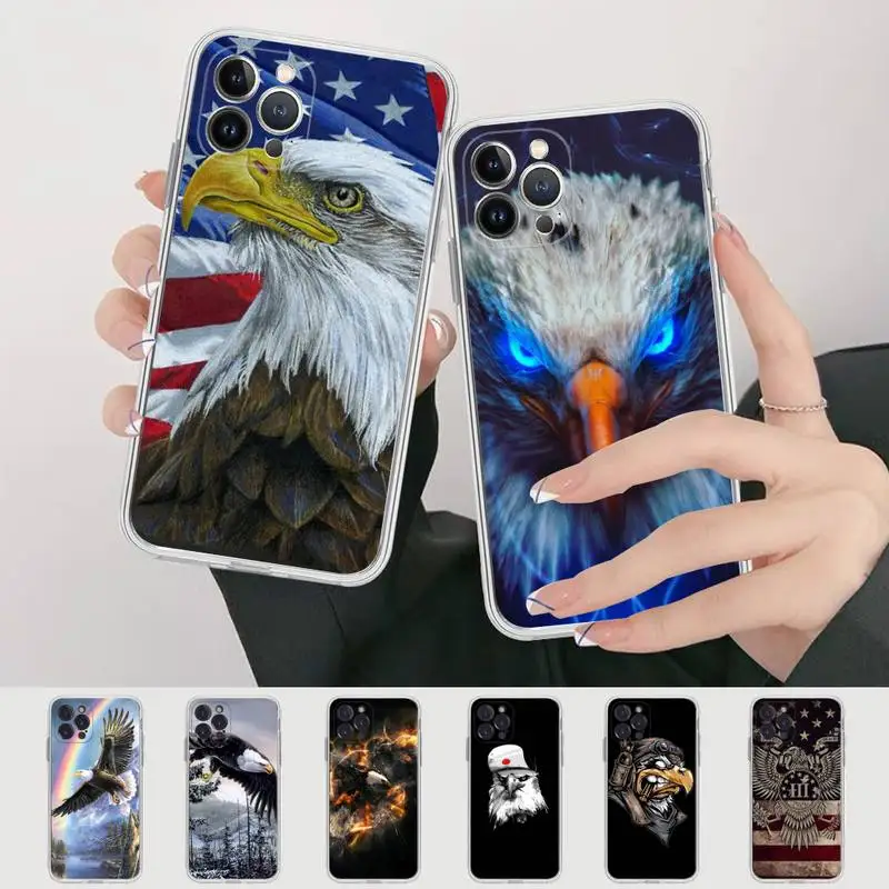 

Eagle Phone Case Silicone Soft for iphone 14 13 12 11 Pro Mini XS MAX 8 7 6 Plus X XS XR Cover